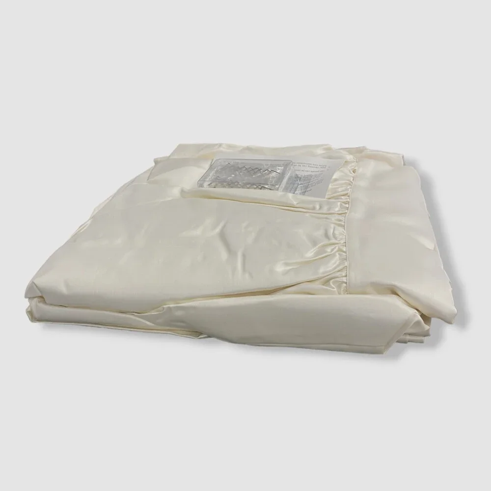 $1130 Sferra Ivory Milos Queen Solid Sateen Dust Skirt 60x80x14